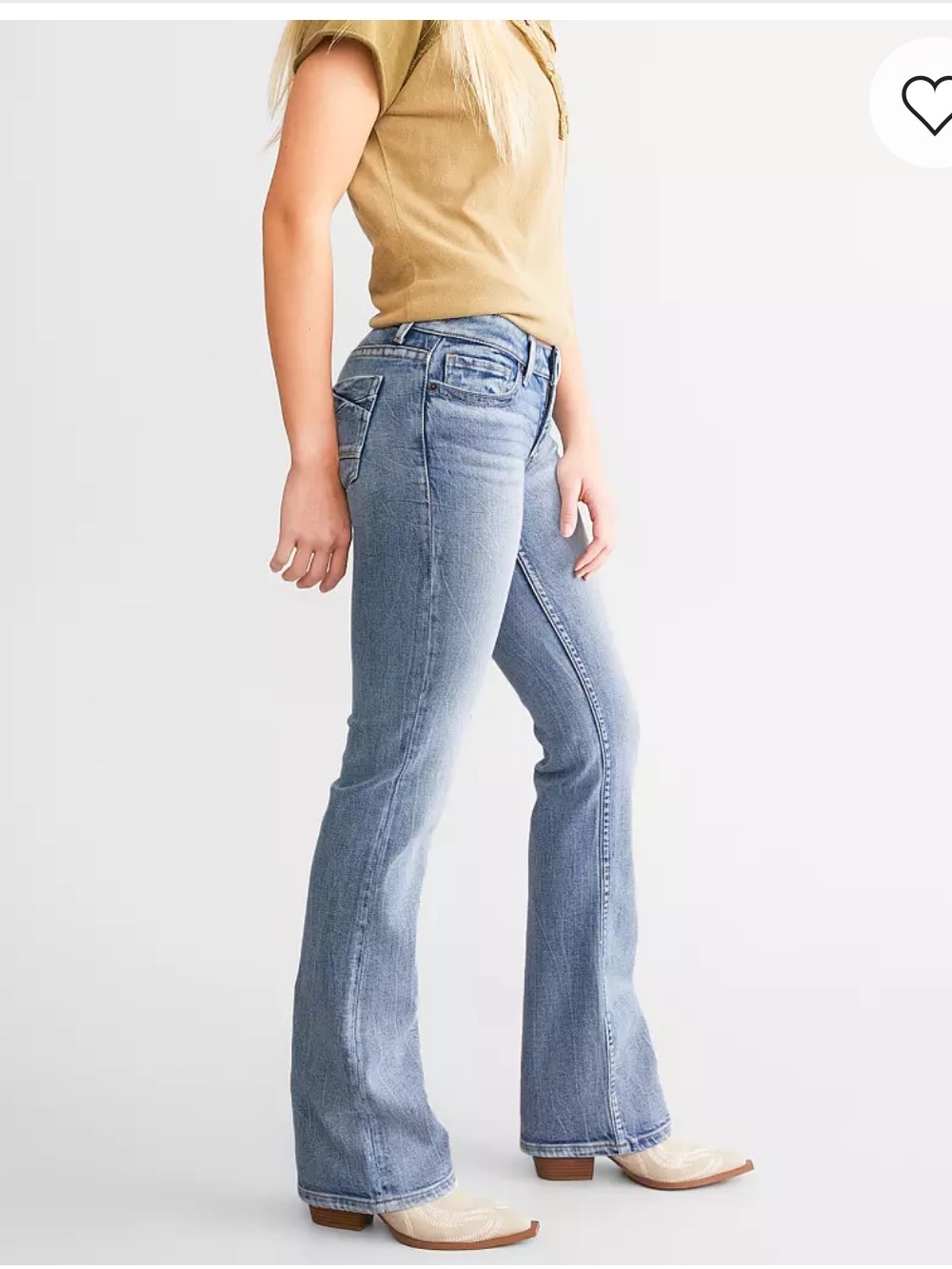 BKE Stella Slim Fit Low-rise Bootcut Light Blue Flare Jeans size 28x29 1/2
